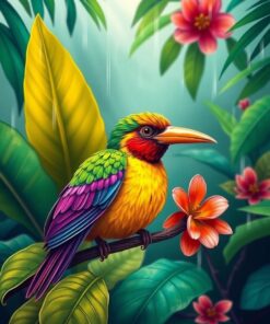 Bird Bloom Paint Numbers