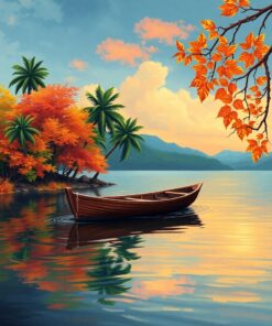 Autumn Skiff Paint Numbers