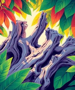 Tropical Leaves Paint Numbers