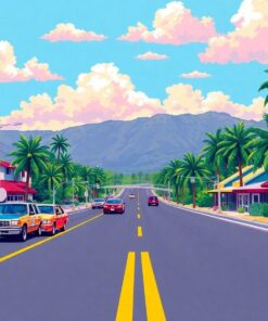 Driving Tropical Americana Highways Paint By Numbers