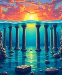 Drowned Pillars Of Atlantis Paint By Numbers