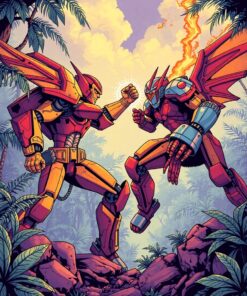 Jungle Mecha Paint Numbers