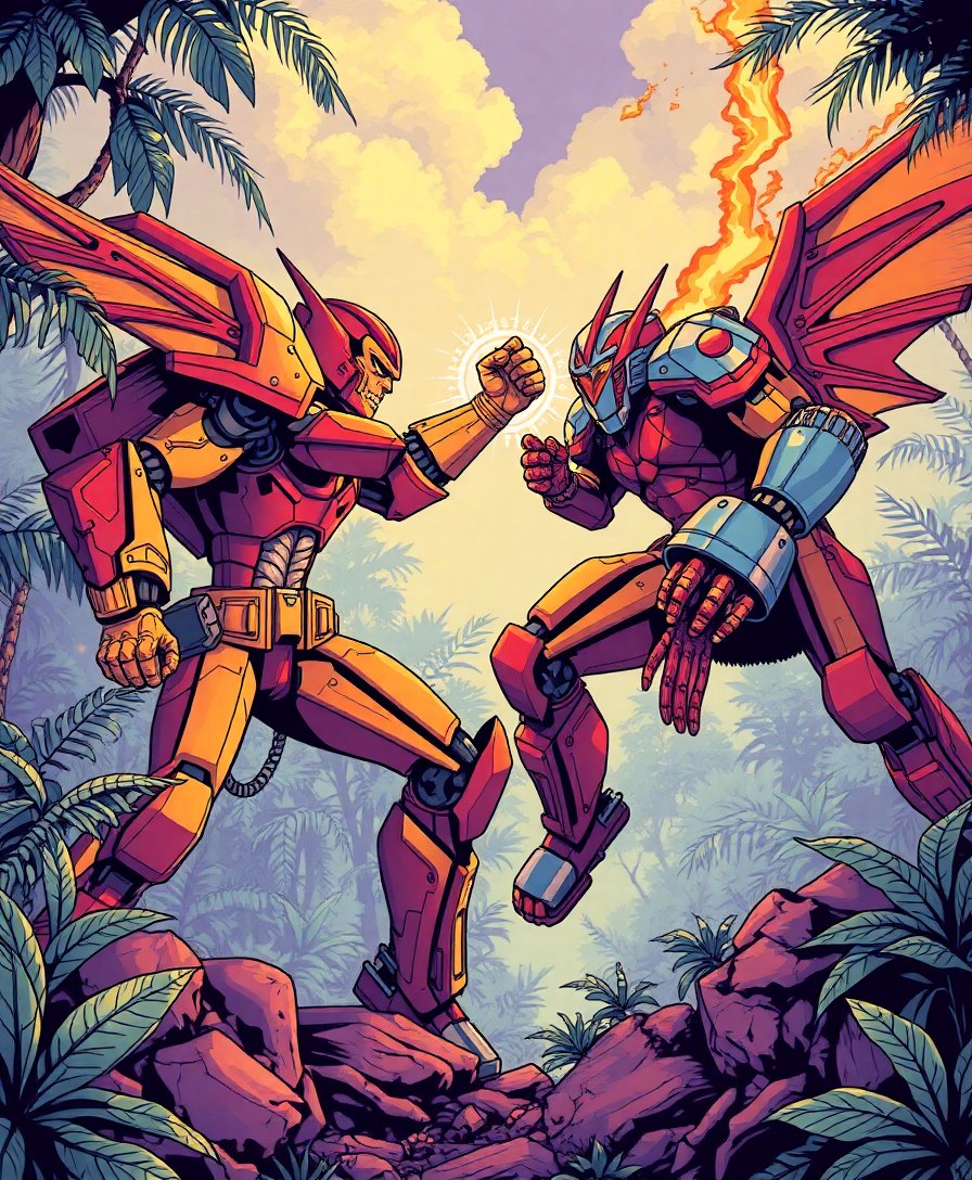 Jungle Mecha Paint Numbers Jungle Mecha Paint Numbers