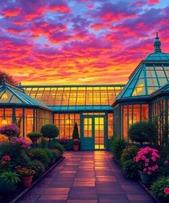 Dusk At The Glasshouse Paint By Numbers
