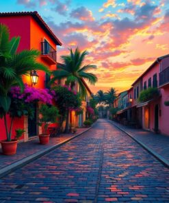 Tropical Cobblestones Paint Numbers