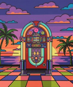 Dusk On Vintage Seeburg Paint By Numbers