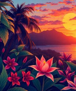 Nouveau Tropics Paint Numbers