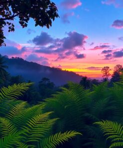 Rainforest Ferns Paint Numbers