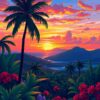 Tropical Impressionism Paint Numbers