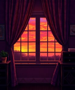 Antique Curtains Paint Numbers