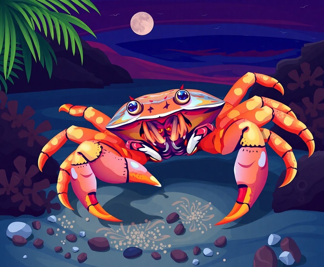 dusk-tropical-ghost-crab-paint-by-numbers-kit-wildlife-art