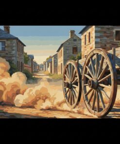 Dust Behind Heritage Wheels Paint By Numbers