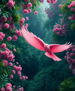 Dusty Pink Canopy Flight paint by numbers