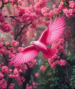 Dusty Pink Canopy Flight paint by numbers