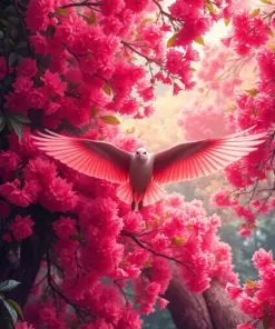 Dusty Pink Canopy Flight Paint By Numbers