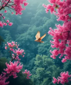 Dusty Pink Canopy Flight Paint By Numbers