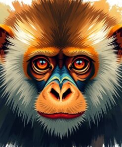 Earthy Abstract Primate Gaze Paint By Numbers