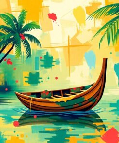 Earthy Amazon Abstract Skiff Paint By Numbers