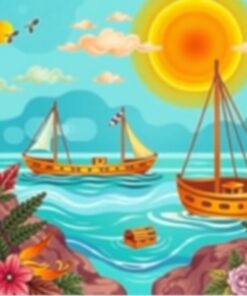 Earthy Brass Tropical Navigator Paint By Numbers