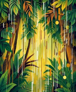 Rain Abstract Paint Numbers