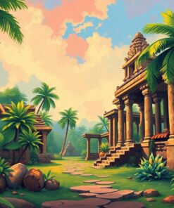 Temple Ruins Paint Numbers