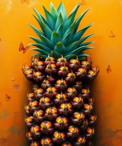 Earthy Vintage Pineapple Crown Paint By Numbers