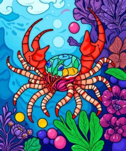 Tropical Crustaceans Paint Numbers