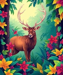 Tropical Vines Paint Numbers