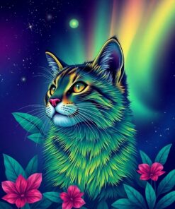 Tropical Feline Paint Numbers