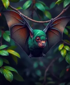Emerald Canopy Fruit Bat Paint By Numbers