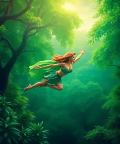 Emerald Canopy Heroine Flight Paint By Numbers