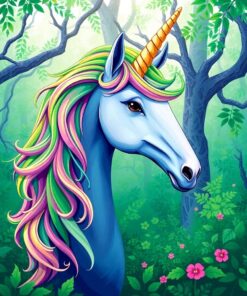 Canopy Unicorn Paint Numbers