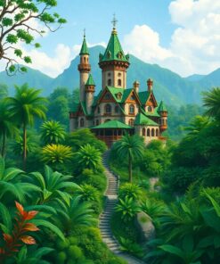 Jungle Monastery Paint Numbers