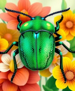 Emerald Jewel Beetle Collection Paint By Numbers