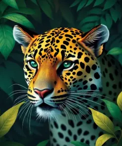 Emerald Jungle Jaguar Paint By Numbers