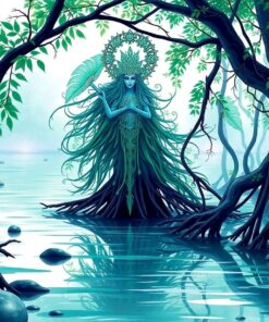 Emerald Mangrove Water Deity Paint By Numbers