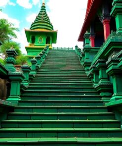 Temple Stairs Paint Numbers