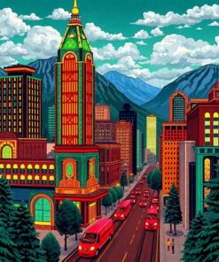 Emerald Peak Deco Metropolis Paint By Numbers