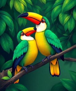 Toucan Duo Paint Numbers