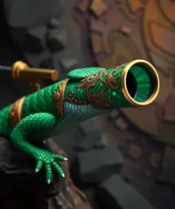 Emerald Reptile Brass Spyglass Paint By Numbers