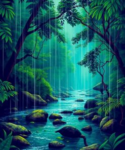 River Downpour Paint Numbers