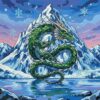 Emerald Scales Alpine Ice Paint By Numbers