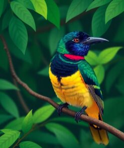 Collared Trogon Paint Numbers