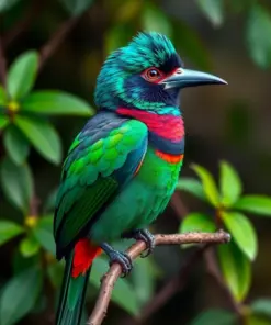 Emerald Shadows Collared Trogon Paint By Numbers