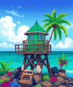 Shore Watchtower Paint Numbers