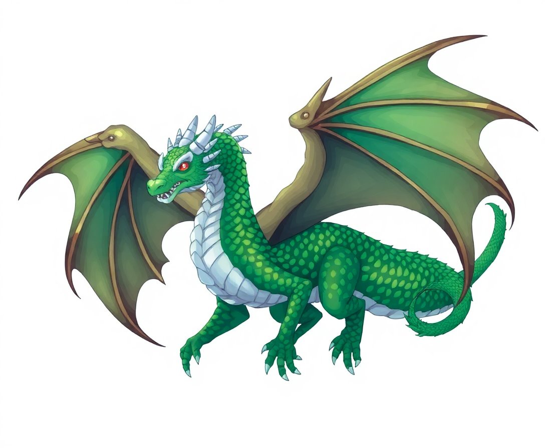 emerald-squall-wyvern-paint-by-numbers-kit-mythical-art