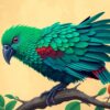 Emerald Toucanet Vintage Storm Paint By Numbers