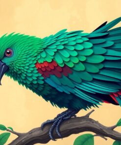 Emerald Toucanet Vintage Storm Paint By Numbers