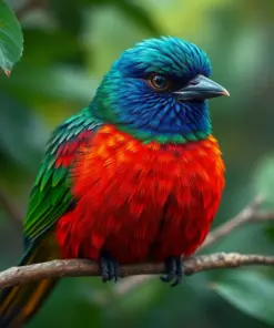 Emerald Toucanet Vintage Storm paint by numbers