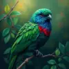 Emerald Toucanet Vintage Storm paint by numbers